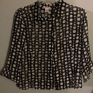 Ladies sheer dress blouse